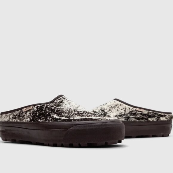 Vans Premium Pony Hair Mules Slides Chocolate Slip-On Shoes MENS SIZE 10 NEW - Picture 11 of 13